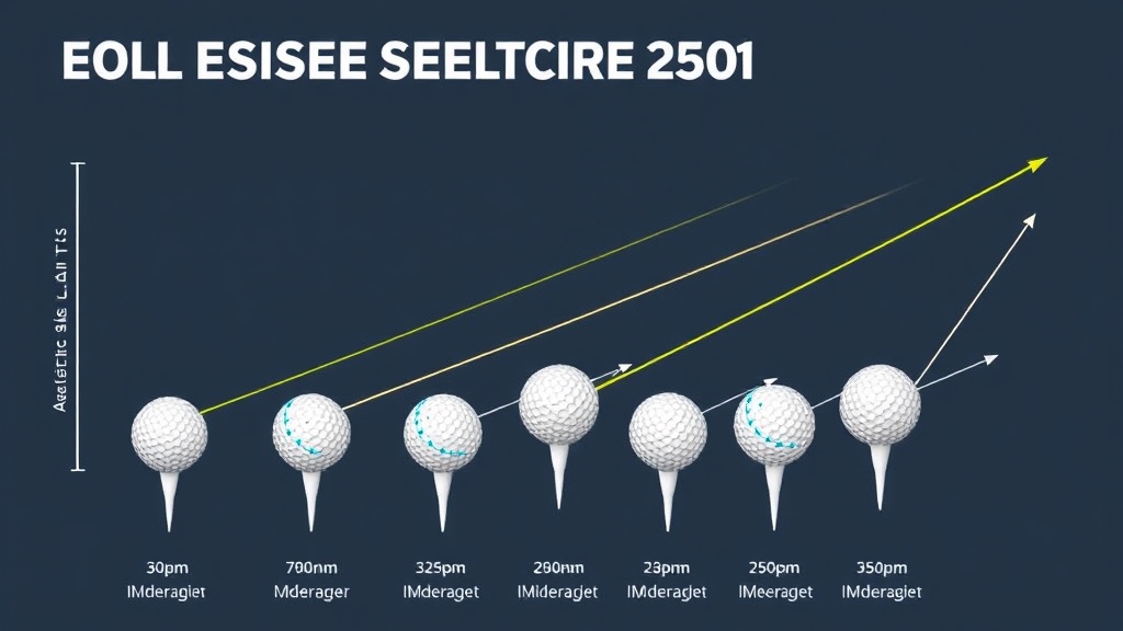 골프공이 날아가는 다양한 높이의 궤적과 랜딩 앵글을 보여주는 그래픽 이미지