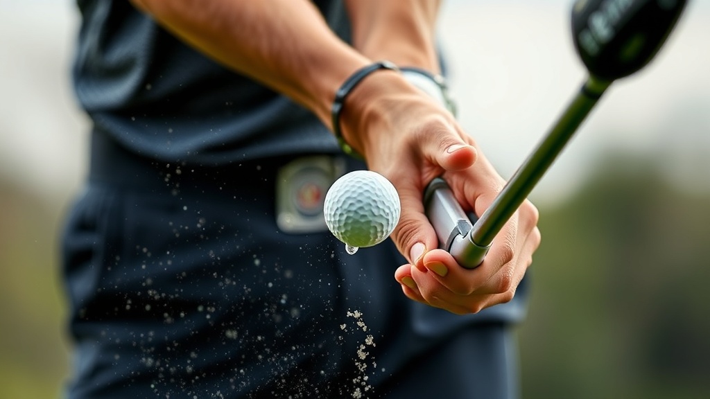 임팩트 순간 핸드 퍼스트 자세로 인해 변화하는 동적 로프트의 모습